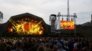 Outdoor music concert in Dublin city